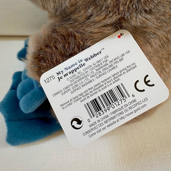 VINTAGE GUND WEBBER PLATYPUS 1275 PLUSH DUCK-BILLED STUFFED ANIMAL 8 1/2” NWT - Picture 9 of 11